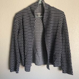 H&M Cropped Cardigan Navy and White